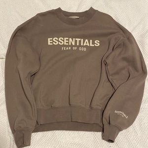ESSENTIALS FEAR OF GOD CREWNECK in Desert Taupe (Kids size 10)